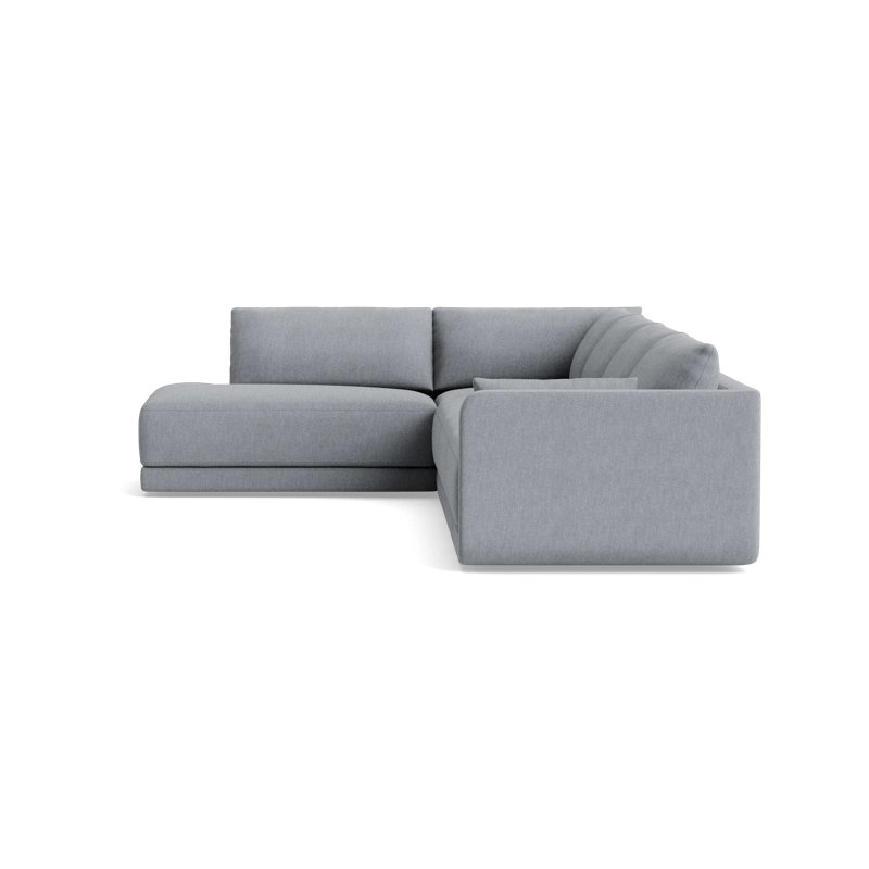 Eva Modular Corner Sectional, Performance Weave - Zinc, Left Hand Facing