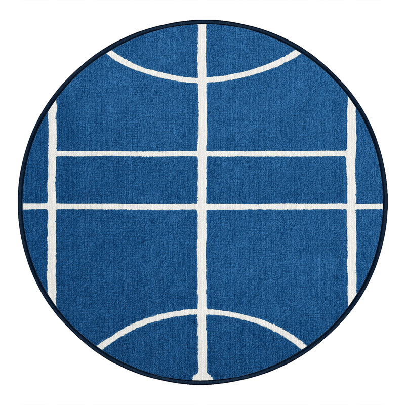  Tapis lavable en peluche, Rond 5 pi