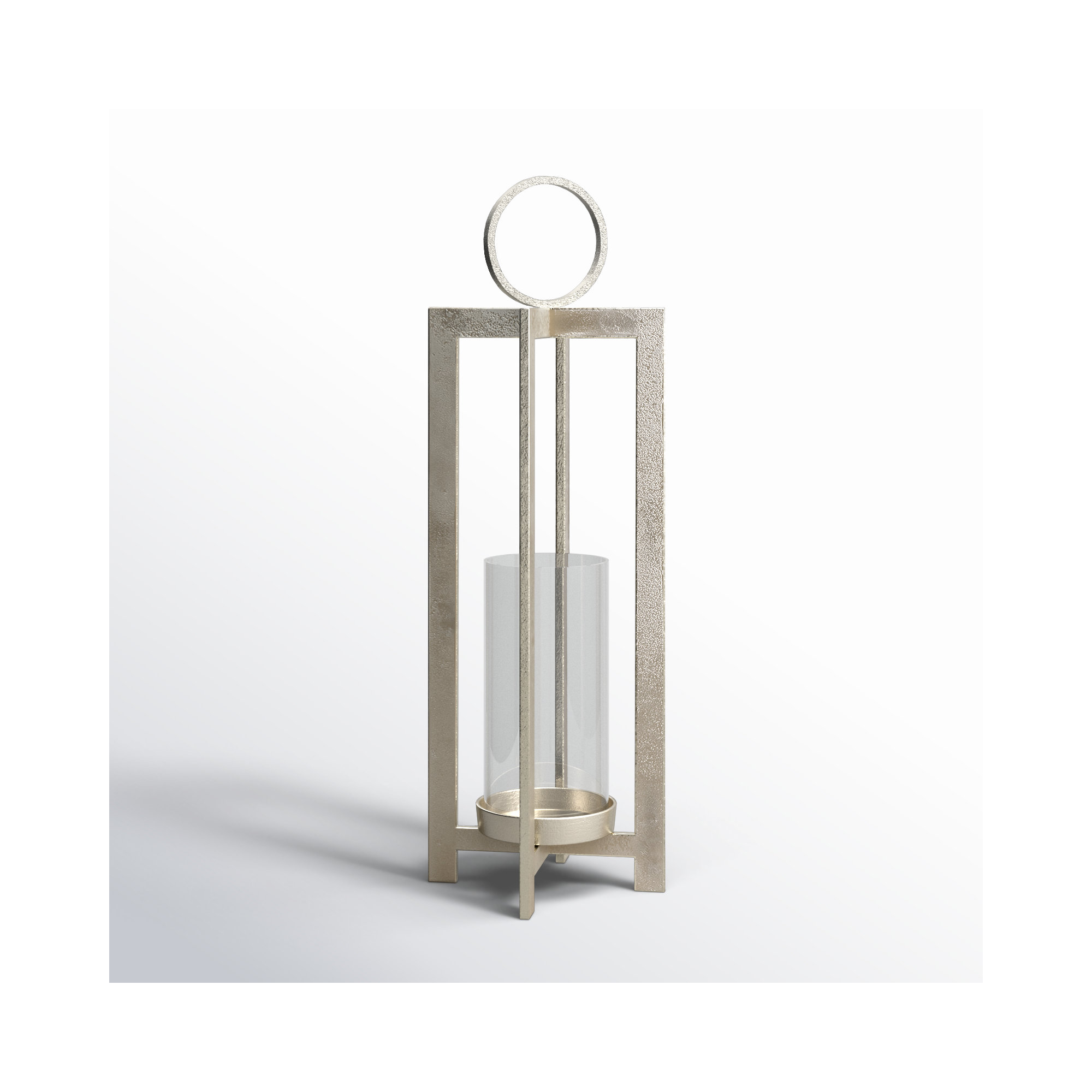 Barrow Lantern, Silver, 26" H x 8" W x 8" D