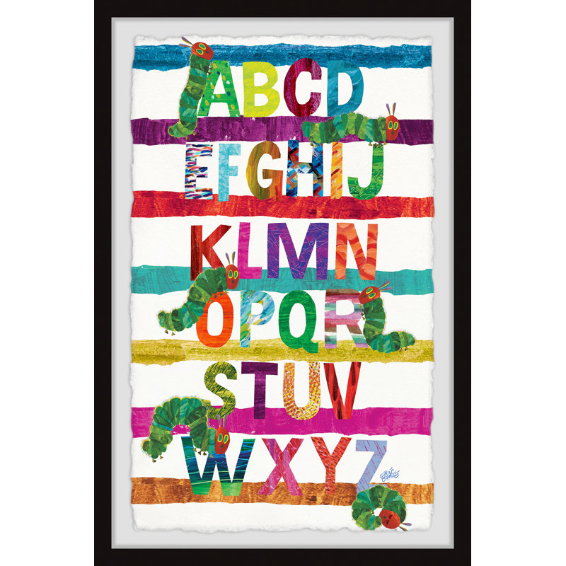 Orozco Orozco Caterpillar Alphabet - Single Picture Frame Print, 61cm H x 41cm W