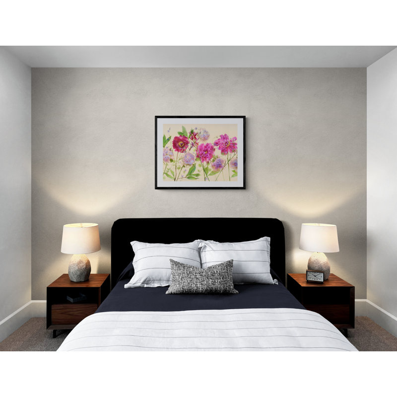 Peonies, Campanulas, And Variegated Gladiolas Print by Harold Davis, Wrapped Canvas, 24" H x 32" W