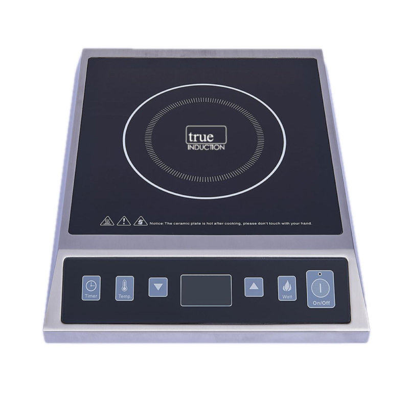 True Induction TI-1SSC Portable 12" Commercial Single Burner Induction Cooktop, UL197 Certified, 1750W, 120V
