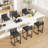 Sturdy Modern Backless Counter Height Bar Stools With Metal Frame And Faux Leather Upholstery-1024372501