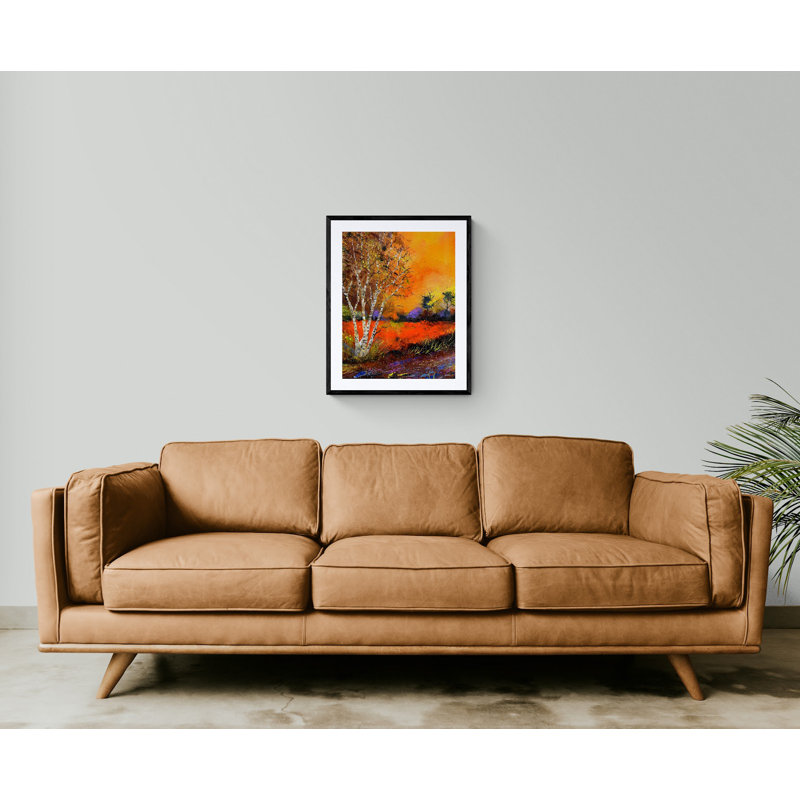 Autumn In Rochehaut Print by Pol Ledent, Black Framed Paper, 31.25" H x 25.25" W