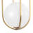 Single-Light Basketball Glossy Glass Semi-Flush Mount