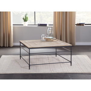 Rainville Solid Wood and Metal Square Coffee Table