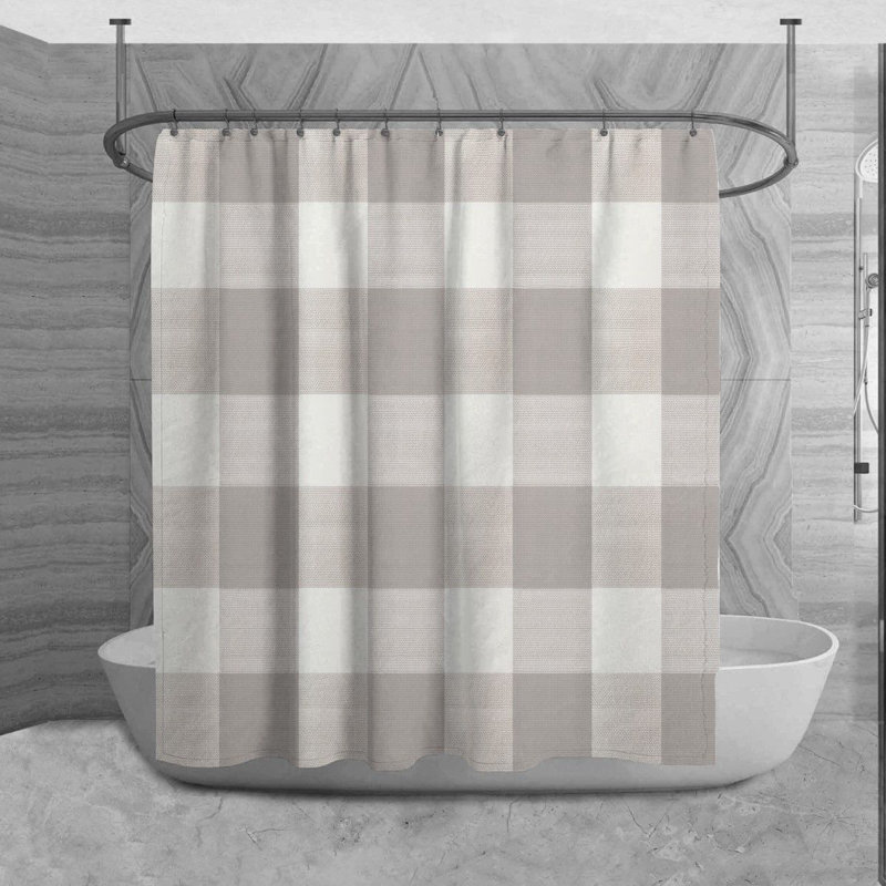 Rideau de douche Gingham, H 93 po x l 70 po