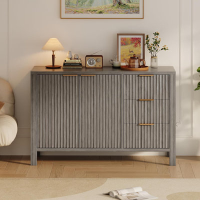 46.5" Fluted Sideboard Buffet Cabinet by Ebern Designs