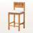 Kiara Woven Seagrass Counter Stool in Honey/Natural Brown, 36.82'' H X 17.11'' W X 19.15'' D