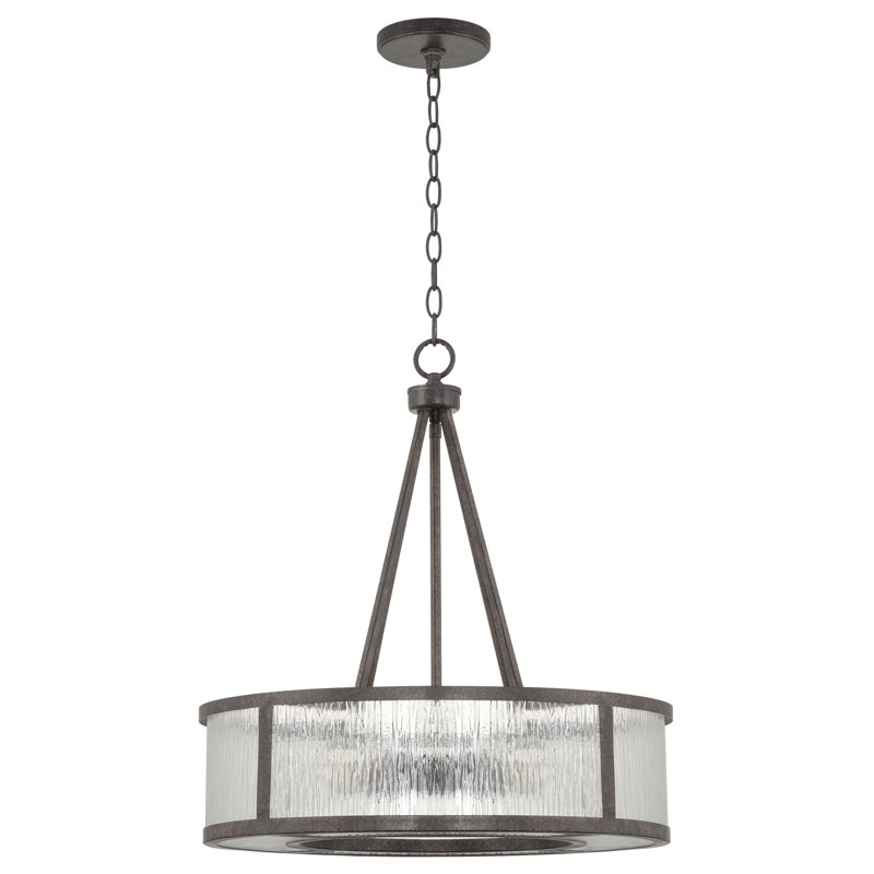 4 - Light Dimmable Drum Chandelier