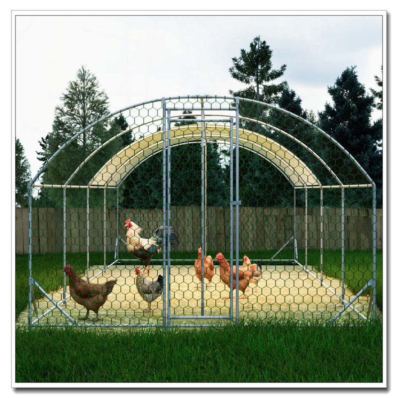 Grande cage à poulets en métal