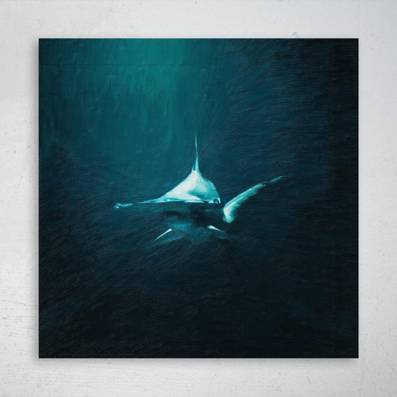 " Closeup Photo Of Hammerhead Shark " Painting Print, 32'' H x 32'' W