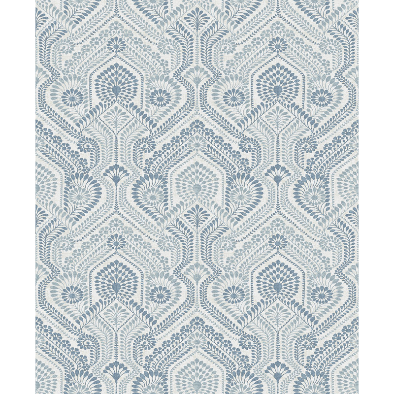 Floral Wallpaper, Blue