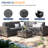 Ensemble de conversation modulaire en rotin pour 5 personnes Earling-98782548