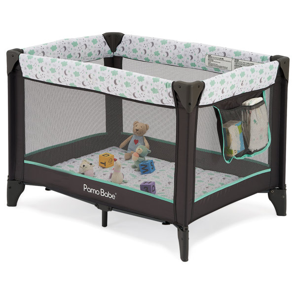 Pamo Babe Portable Enclosed Baby Playpen Crib with Mattress and