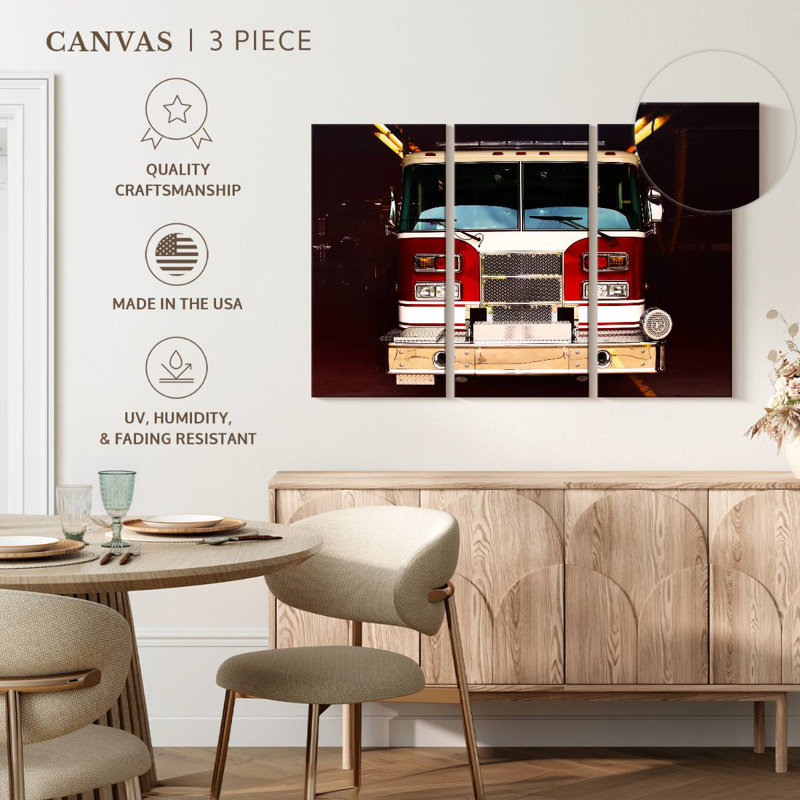 Mehar Fire Truck, 24" H x 38" W