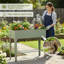 Pot de fleurs surélevé en métal avec pieds - Usage extérieur-60084591