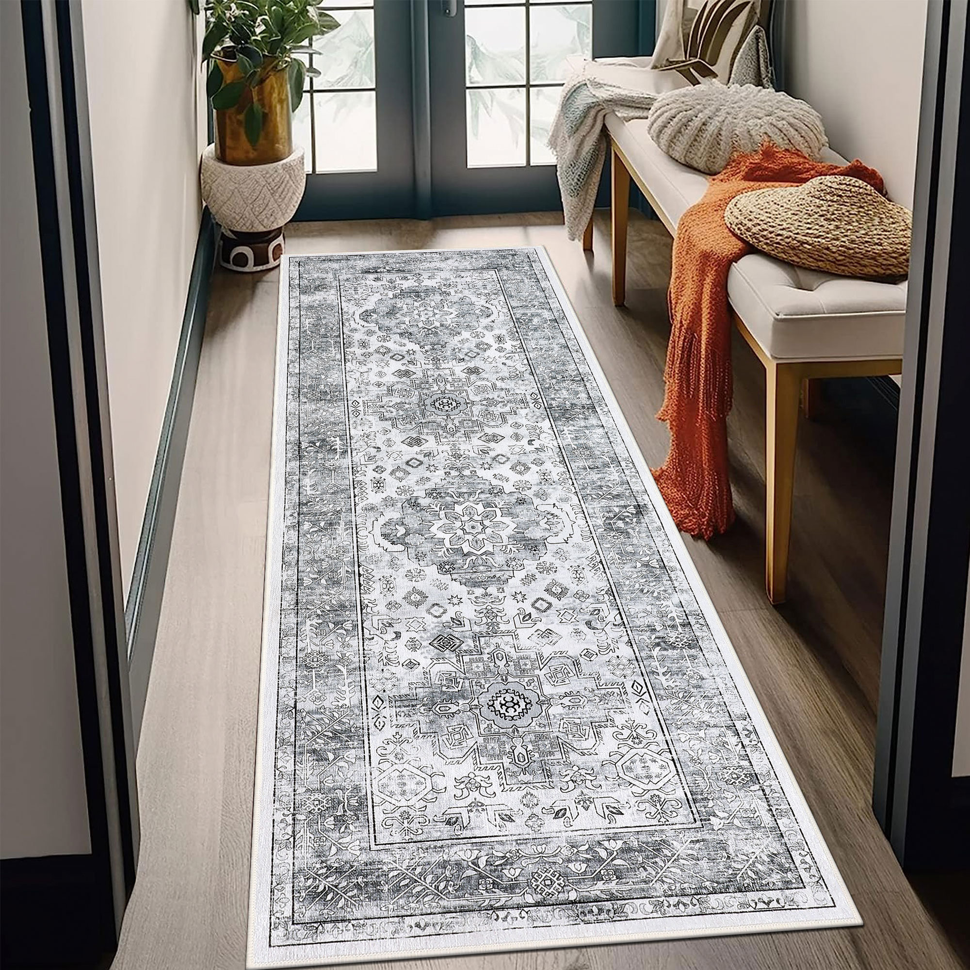 Foundry Select Runner Rug For Hallway 2'X6' Non Slip Kitchen