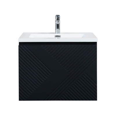 Meuble-lavabo simple mural 23,5 po Cressi