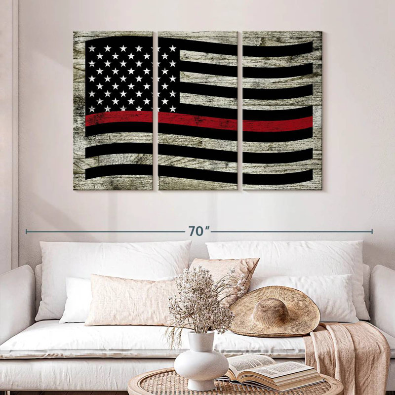 Lelar US Firefighter Flag, 32" H x 50" W