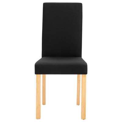 Biniam 46cm H Fabric Upholstered Side Chair in Black