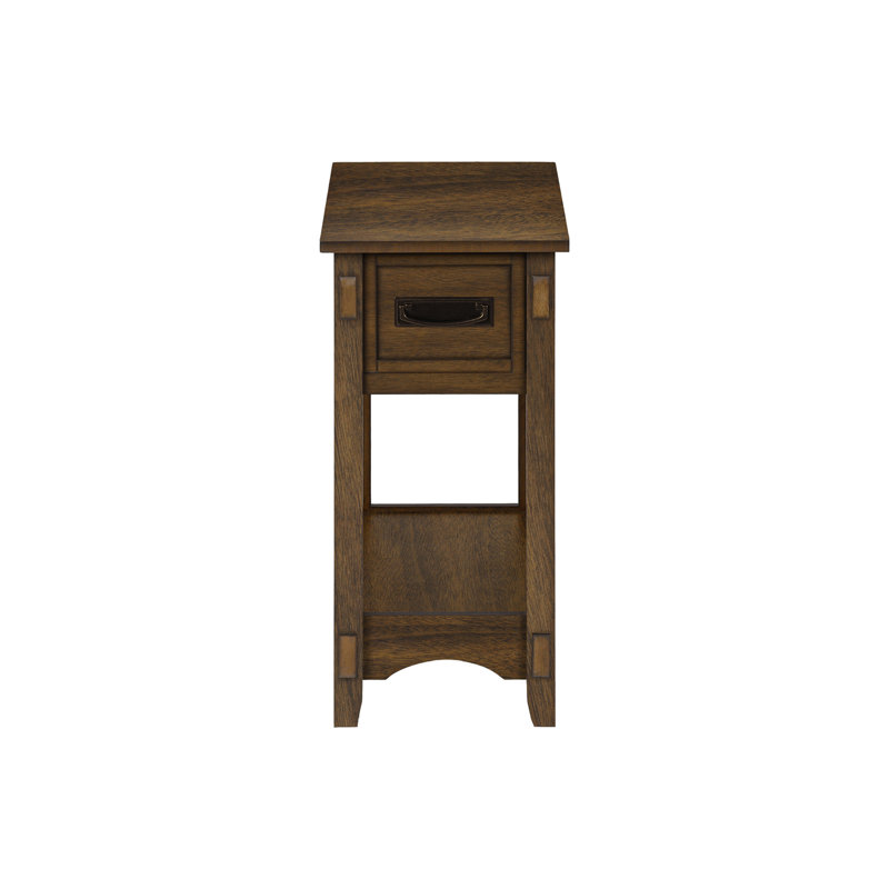 Table de bout avec rangement Dairen, Noyer