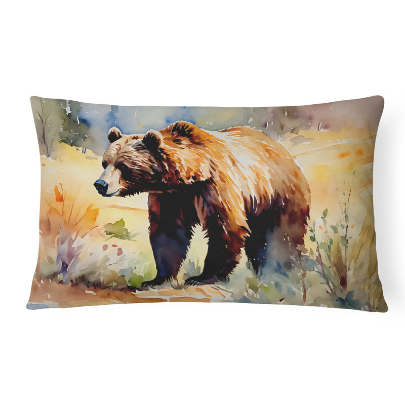 Grizzly Bear Throw Pillow