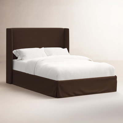 Upholstered Wingback Bed