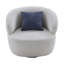 Fauteuil pivotant demi-tonneau, fauteuil simple pour petit espace