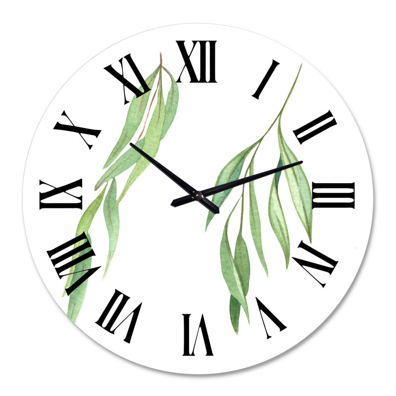 Deux branches de saule - horloge murale maison de campagne, Surdimensionné