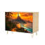 Buffet étroit de 35,4 po de largeur - armoire de rangement décorative 2 portes avec imprimé Christ Sunset