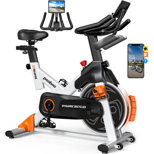 Magnetic Exercise Bike,Indoor Cycling Bike with Self-Developed App,Quiet Indoor stationary bikes with 330lbs Weight Capacity Comfortable Seat,Tablet Mount and Fitness Courses for Weight Loss