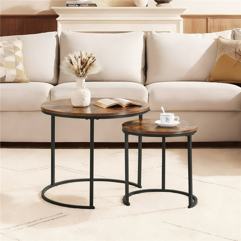 Table basse gigogne Parkgate, Brun rustique