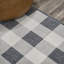 Tapis gris clair / gris foncé / crème délavé à la machine Romae Gingham-837145451