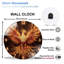 Horloge murale Fiery Phoenix