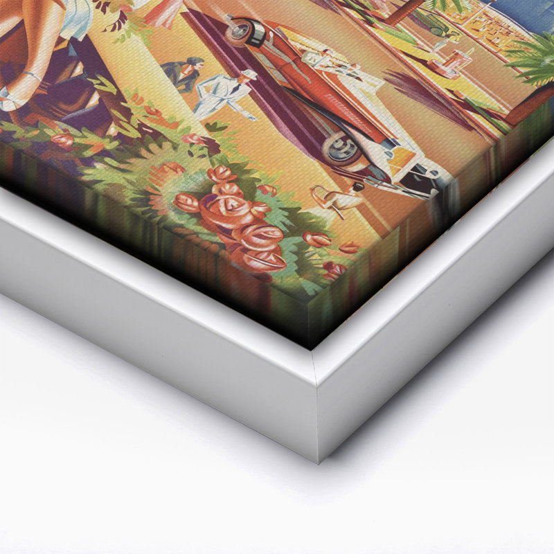 Bon, Canvas, 12"H x 16"W, White Framed