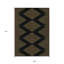 Tapis intérieur / extérieur noir géométrique lavable 9 pi x 12 pi