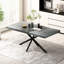 Table de salle à manger rectangulaire moderne avec 4 chaises, gris et noir Modern