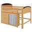 Lit mezzanine compact avec armoire de rangement, garde-robe et lumières DEL-663941431
