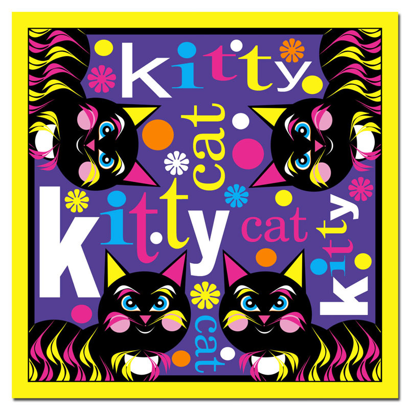 « kitty cat ii », art sur toile