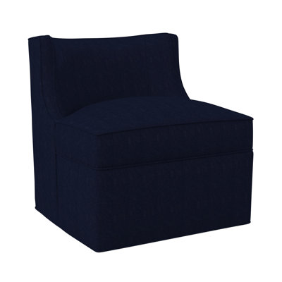 Social Upholstered Swivel Slipper Chair