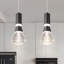 Petit luminaire suspendu pour chambre à coucher pour îlot de cuisine dans le couloir, entrée, bar, gradateur, luminaires de cuisine, plafonniers, mini-luminaires noirs (paquet de 2)