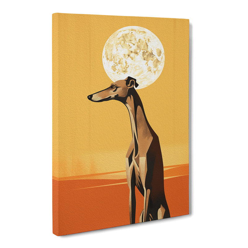 Greyhound Minimalism - Print, 60cm H x 40cm W x 3cm D