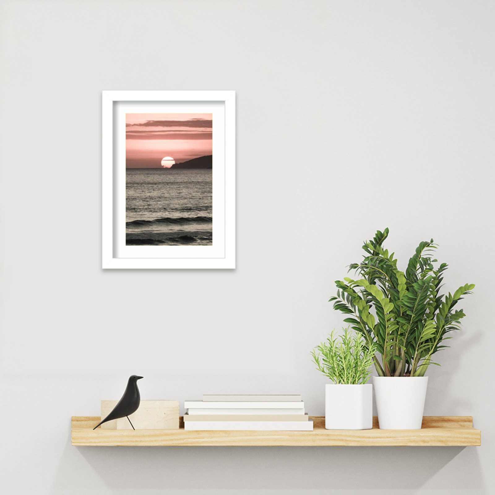 Daisey "Melting Skies" Print, 13" H x 10" W, White 