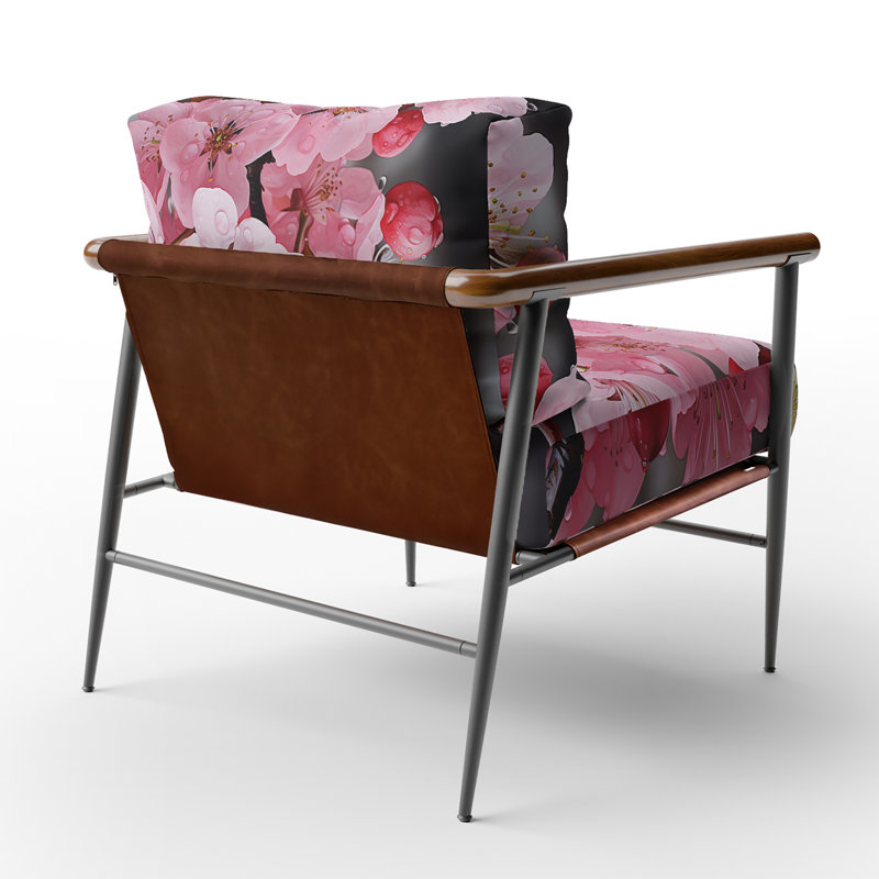 Cruse - Fauteuil d'appoint rembourré Apple Blossom, Noir