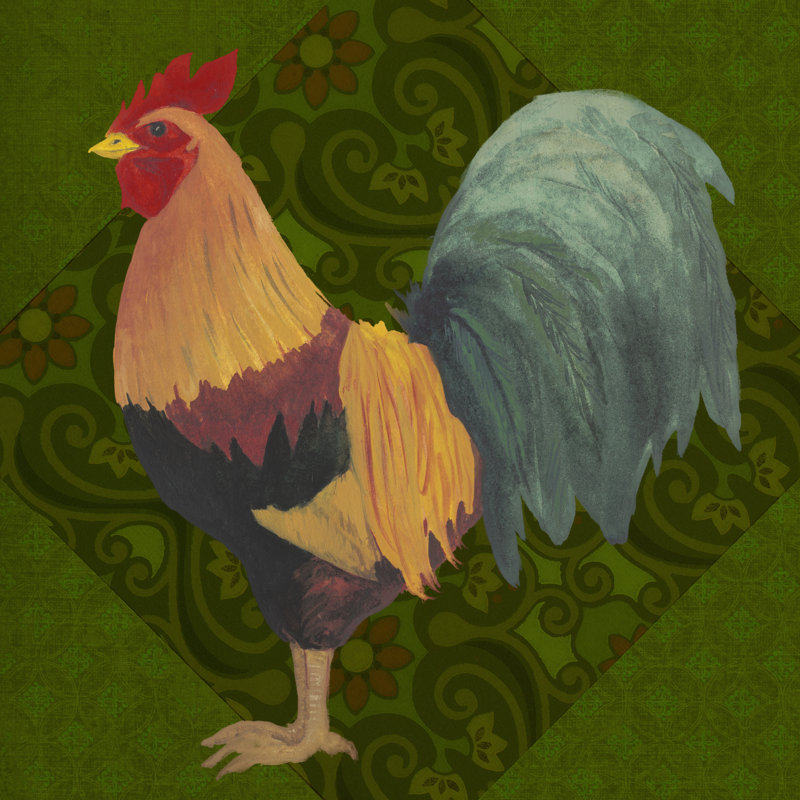 Yard Bird II by Grace Popp - Wrapped Canvas Print, 30cm H x 30cm W 