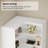82.6" Corner Bookshelf with Doors, 6 Tier Large Corner Bookcase