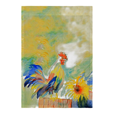 Rooster Double Sided Polyester Animal Garden Flag