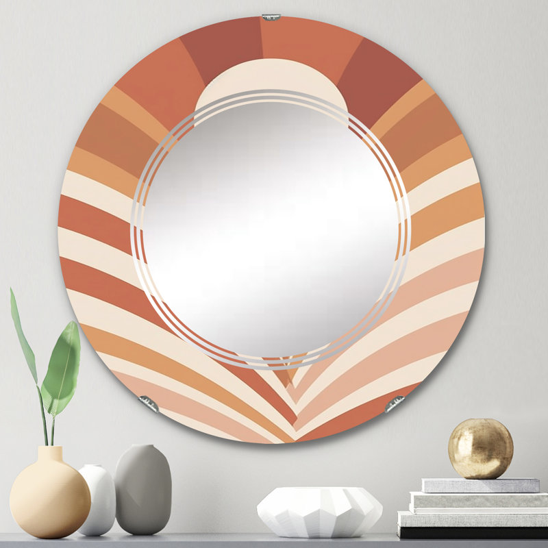 Bechette - Miroir mural moderne rond, 24 po x 24 po