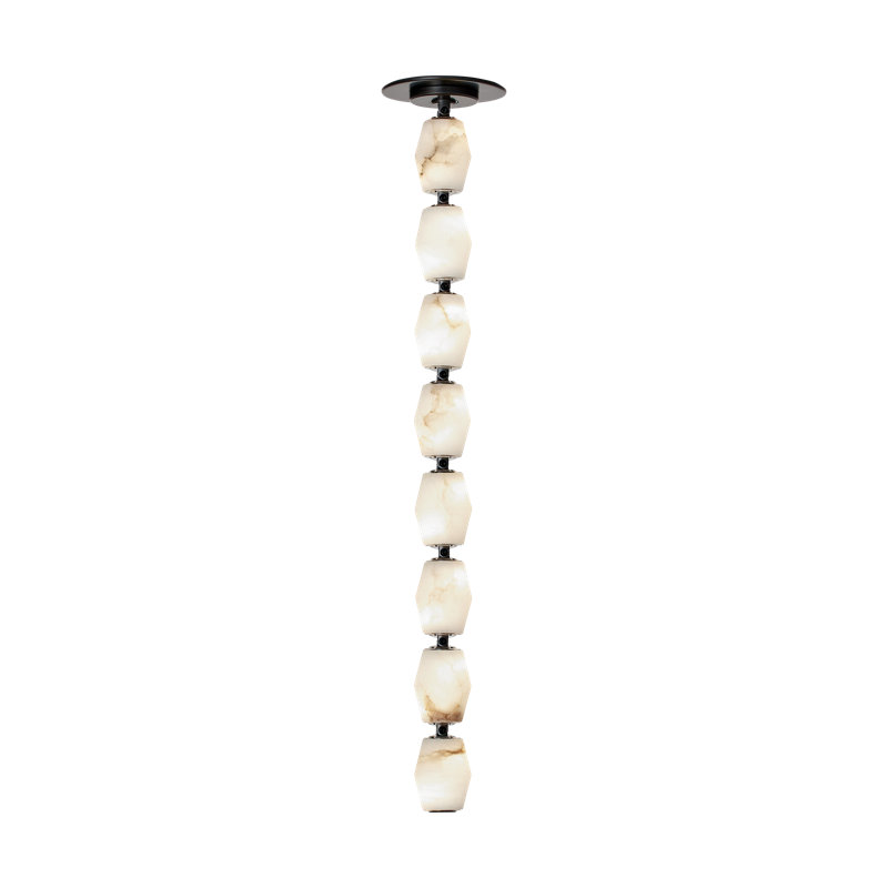 Sean Lavin Collier 24 Pendant in Polished Nickel with Alabaster shade, 2700K, Bronze